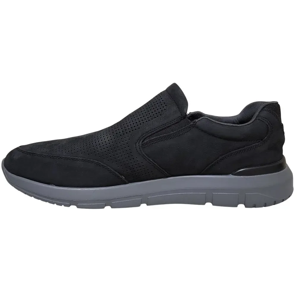 Rockport Men Jaimin Slip On Casual Sneakers Size US 12W Black Leather